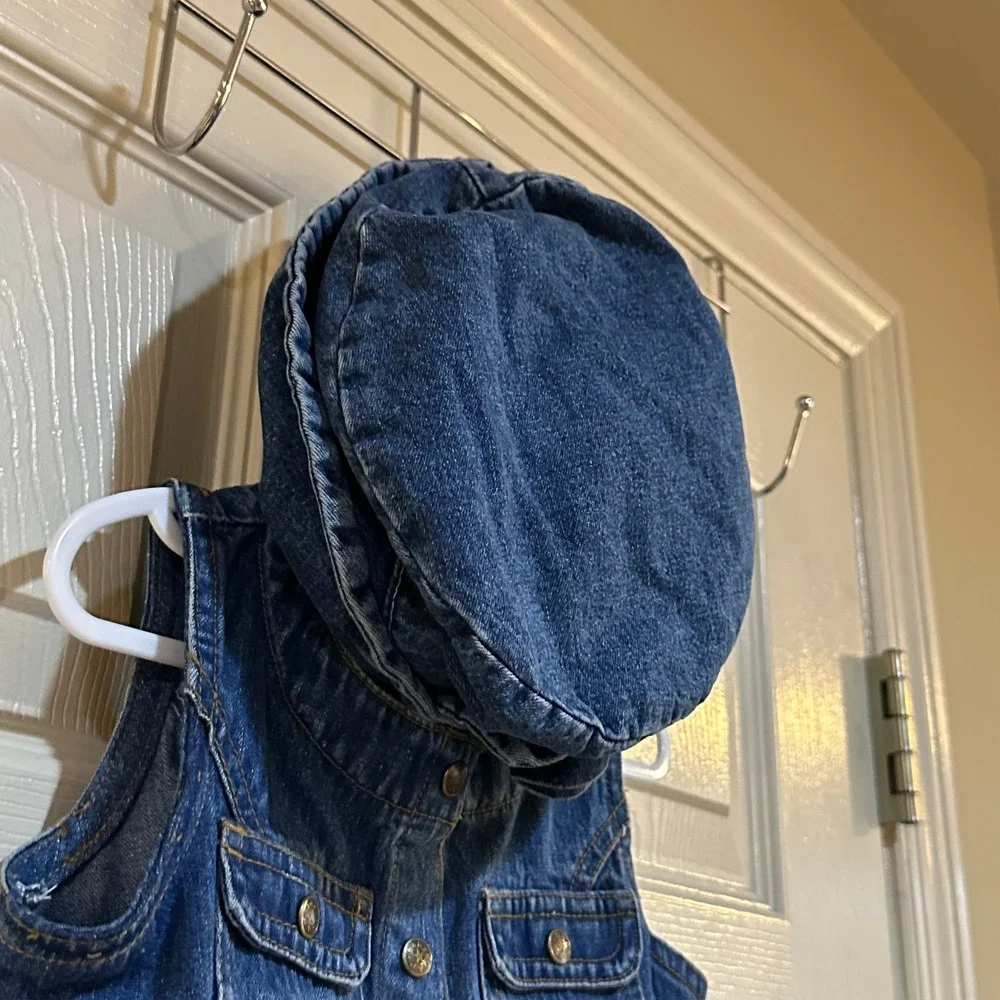Baby Gap Denim Dress and Hat‎ Set Blue Vintage 80s 12-18M NWT 446098-00-1
